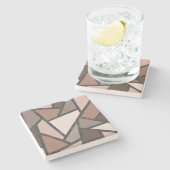 Schaduwen van bruin gekleurd glas stenen onderzetter (Zijkant)