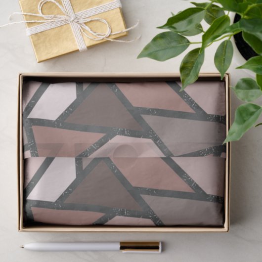 Schaduwen van bruin gekleurd glas tissuepapier (Geschenk)