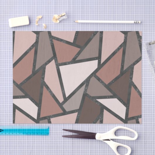 Schaduwen van bruin gekleurd glas tissuepapier (Craft)