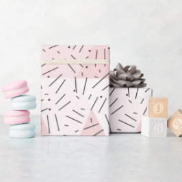Schaduwen van de Abstracte driehoek van Blush Pink Cadeaupapier