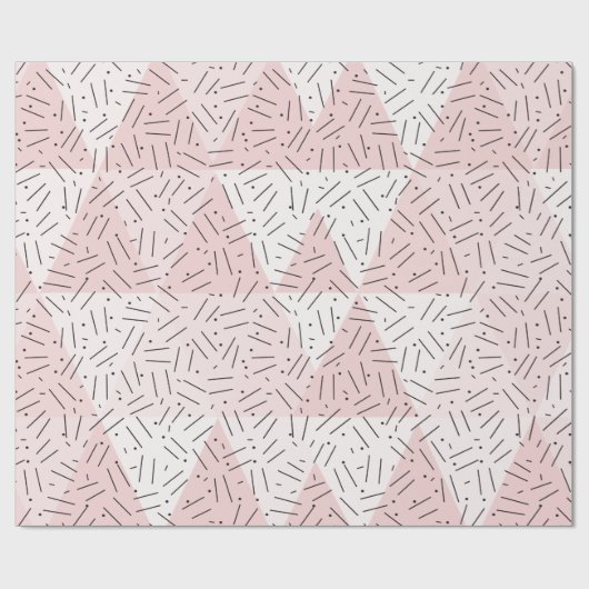 Schaduwen van de Abstracte driehoek van Blush Pink Cadeaupapier (Vlak)
