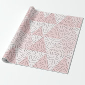 Schaduwen van de Abstracte driehoek van Blush Pink Cadeaupapier (Uitgerold)