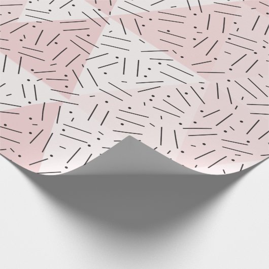 Schaduwen van de Abstracte driehoek van Blush Pink Cadeaupapier (Hoek)