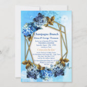 Schaduwen van de Blauwe Waterverf Hydrangeas Coupl Kaart (Voorkant)