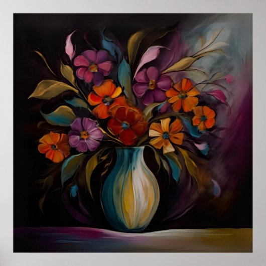 Schaduwen van de bloeiende vaas poster (Voorkant)