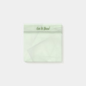 Schaduwen van de groene geometrische achtergrond v post-it® notes (Voorkant)