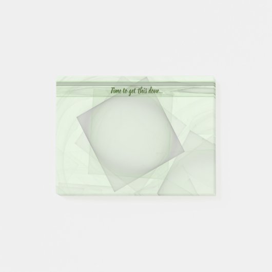 Schaduwen van de groene geometrische achtergrond v post-it® notes (Voorkant)