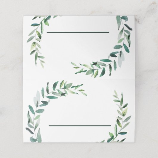 Schaduwen van de Groene - Verklapte Zitplaatskaart Plaatskaartje (Buitenkant ongevouwen)