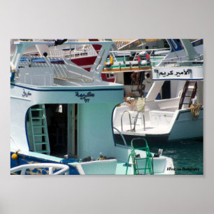 Schaduwen van de kust van Hurghada Poster