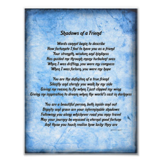 Schaduwen van een Foto van Vriend Foto Afdruk