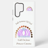 Schaduwen van een prinsessenmeisje vol wapenrustin samsung galaxy hoesje (Achterkant)