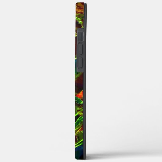 Schaduwen van groen afgevoerd in vlammen Case-Mate iPhone case (Achterkant / Links)