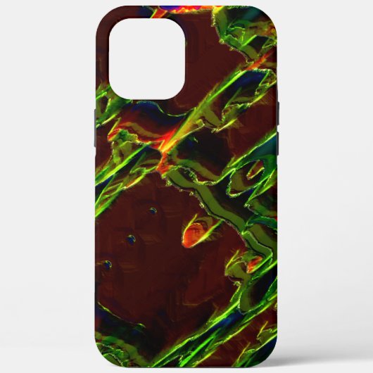 Schaduwen van groen afgevoerd in vlammen Case-Mate iPhone case (Achterkant)