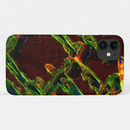 Schaduwen van groen afgevoerd in vlammen Case-Mate iPhone case