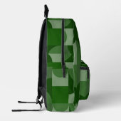 Schaduwen van groen geometrisch vormpatroon bedrukte rugzak (Links)