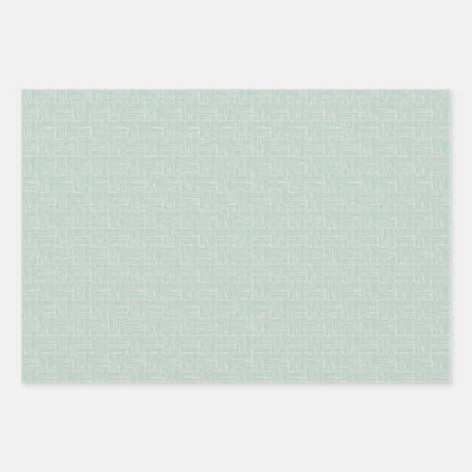 Schaduwen van groenpapierbladen inpakpapier vel (Voorkant 3)