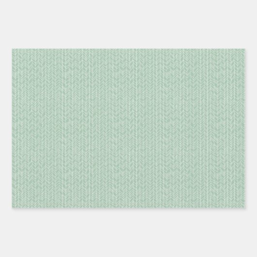 Schaduwen van groenpapierbladen inpakpapier vel (Voorkant)