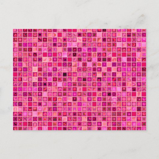 Schaduwen van het donkerroze 'waterige' mozaïekteg briefkaart (Voorkant)