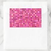 Schaduwen van het donkerroze 'waterige' mozaïekteg rechthoekige sticker (Tas)