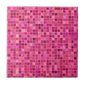 Schaduwen van het donkerroze 'waterige' mozaïekteg tegeltje (Voorkant)