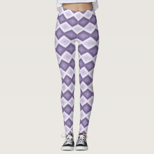 Schaduwen van het lavendiamantpatroon leggings