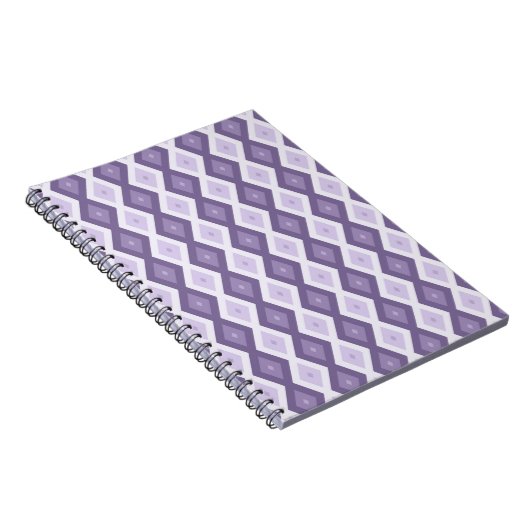 Schaduwen van het lavendiamantpatroon notitieboek (Rechterzijde)