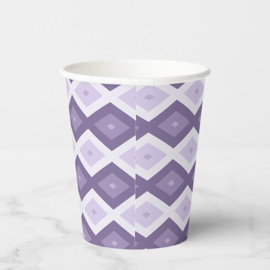 Schaduwen van het lavendiamantpatroon papieren bekers (Rechts)