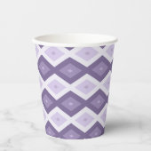 Schaduwen van het lavendiamantpatroon papieren bekers (Voorkant)