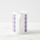 Schaduwen van het lavendiamantpatroon porselein kop (Achterkant)