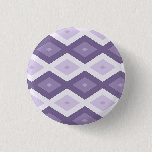 Schaduwen van het lavendiamantpatroon ronde button 3,2 cm (Voorkant)