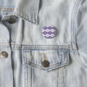 Schaduwen van het lavendiamantpatroon ronde button 3,2 cm (In situ)