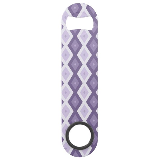 Schaduwen van het lavendiamantpatroon speed flessenopener (Voorkant)