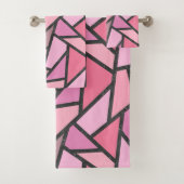 Schaduwen van het patroon van gekleurd koraal glas bad handdoek (Insitu)