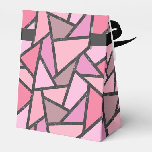 Schaduwen van het patroon van gekleurd koraal glas bedankdoosjes (Achterkant)