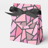 Schaduwen van het patroon van gekleurd koraal glas bedankdoosjes (Voorkant Zijde)