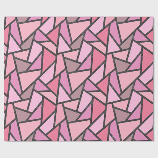 Schaduwen van het patroon van gekleurd koraal glas cadeaupapier (Vlak)