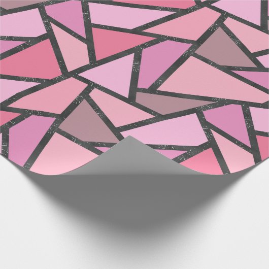 Schaduwen van het patroon van gekleurd koraal glas cadeaupapier (Hoek)