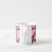 Schaduwen van het patroon van gekleurd koraal glas espresso kop (Achterkant)