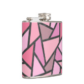 Schaduwen van het patroon van gekleurd koraal glas heupfles (Rechts)