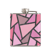 Schaduwen van het patroon van gekleurd koraal glas heupfles (Achterkant)