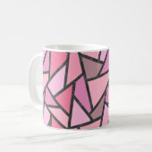 Schaduwen van het patroon van gekleurd koraal glas koffiemok (Voorkant links)