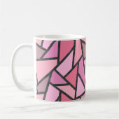 Schaduwen van het patroon van gekleurd koraal glas koffiemok (Links)