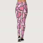 Schaduwen van het patroon van gekleurd koraal glas leggings (Achterkant)