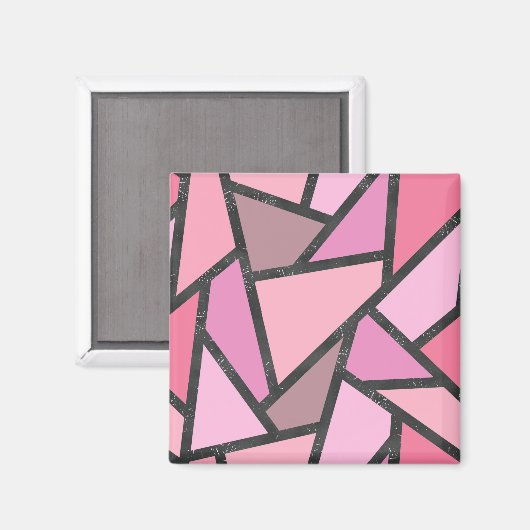 Schaduwen van het patroon van gekleurd koraal glas magneet (Voorkant / Achterkant)