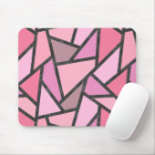 Schaduwen van het patroon van gekleurd koraal glas muismat (Met muis)