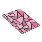 Schaduwen van het patroon van gekleurd koraal glas notitieboek (Rechterzijde)