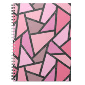 Schaduwen van het patroon van gekleurd koraal glas notitieboek (Voorkant)