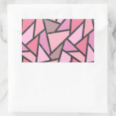 Schaduwen van het patroon van gekleurd koraal glas rechthoekige sticker (Tas)