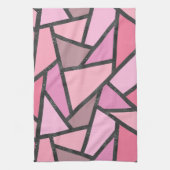 Schaduwen van het patroon van gekleurd koraal glas theedoek (Verticaal)