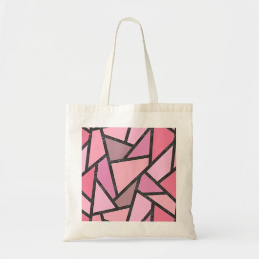 Schaduwen van het patroon van gekleurd koraal glas tote bag (Voorkant)